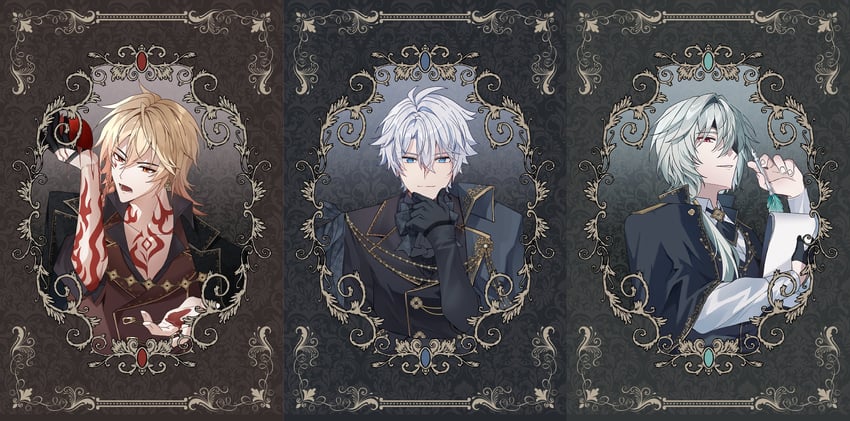 phainon, mydei, and anaxa (honkai and 1 more) drawn by mabugeki_dubu
