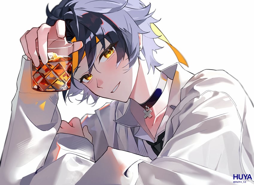 asaba harumasa (zenless zone zero) drawn by huya_(huy4_53)