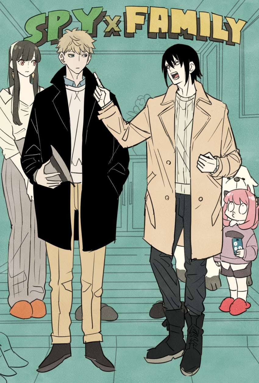 yor briar, anya, twilight, bond, and yuri briar (spy x family) drawn by takeuchi_ryousuke