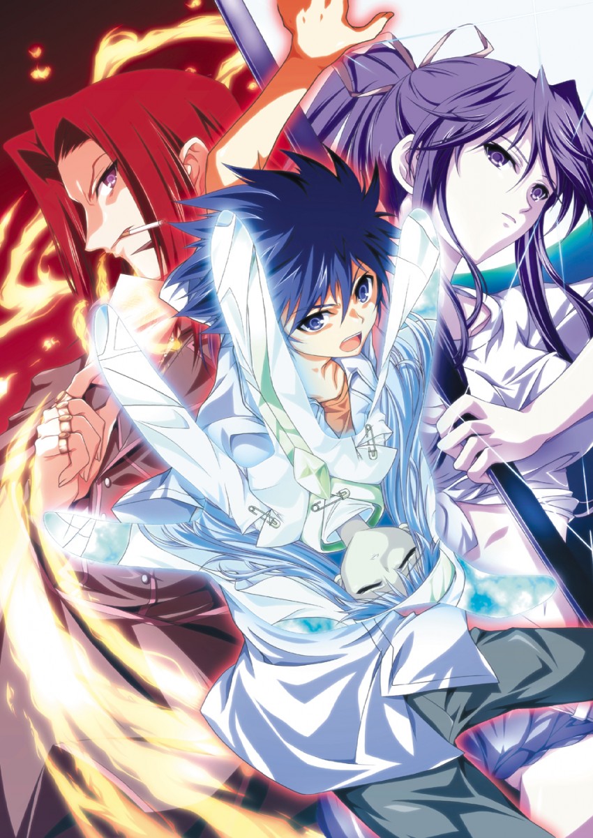 kamijou touma, index, kanzaki kaori, and stiyl magnus (toaru majutsu no index and 1 more) drawn by ka2