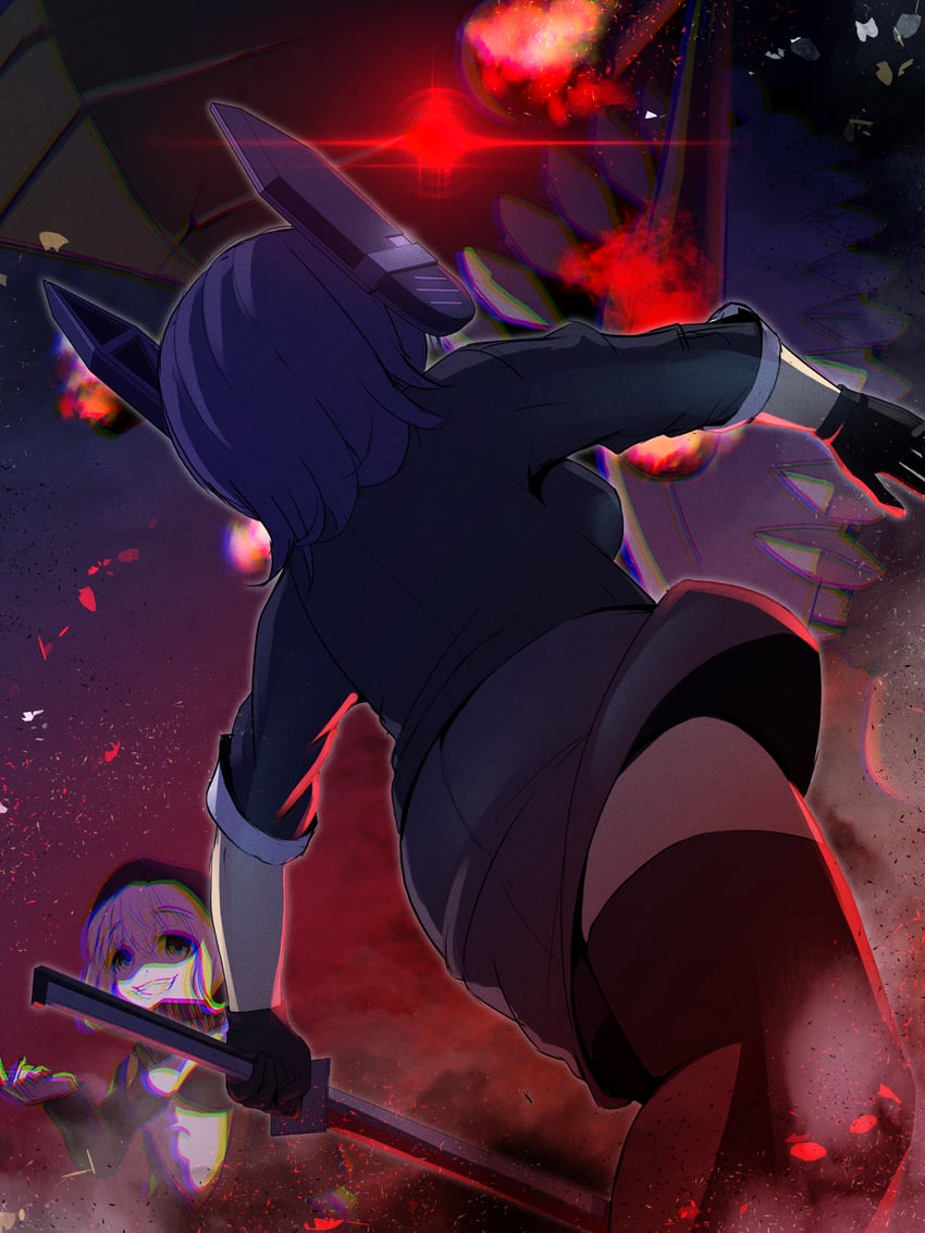 tenryuu and re-class battleship (kantai collection) drawn by narashika_asuka