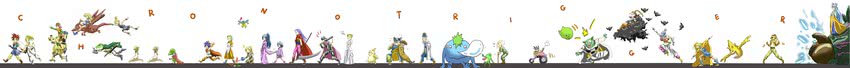 lucca ashtear, crono, marle, ayla, frog, and 28 more (chrono trigger) drawn by hyakuen_raitaa