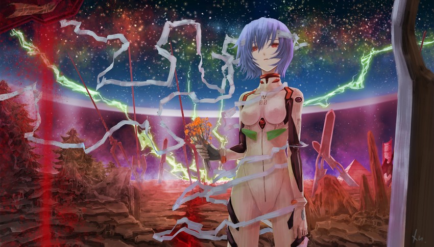 ayanami rei (neon genesis evangelion and 1 more) drawn by heiyuen