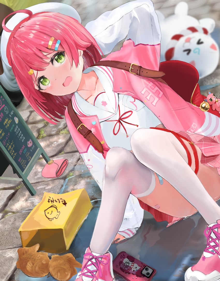 sakura miko, 35p, and kintoki (hololive) drawn by fuji_ranman