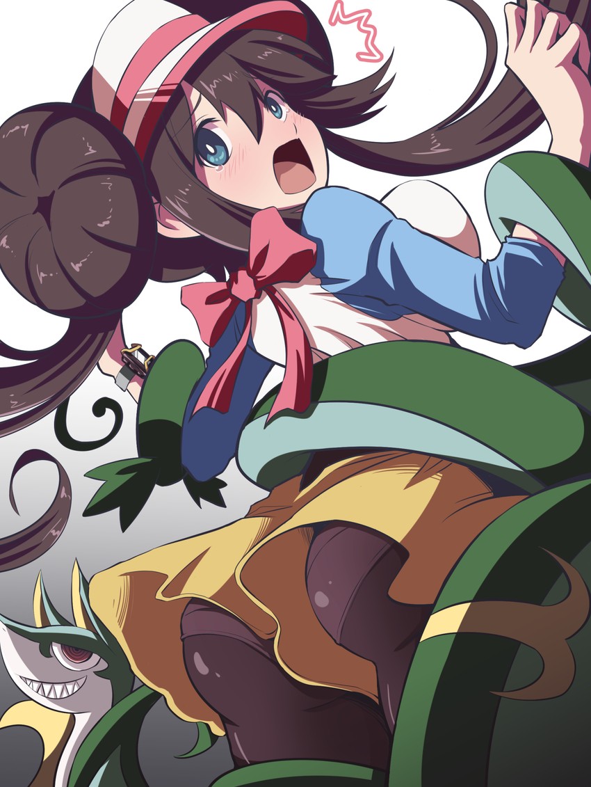 rosa and serperior (pokemon and 2 more) drawn by fujitaka_nasu