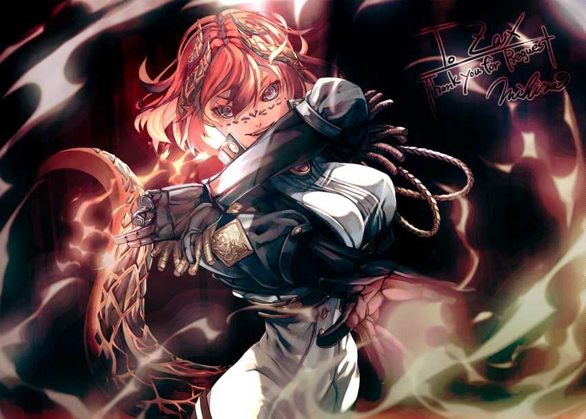 warrior of light and zax magma (final fantasy and 1 more) drawn by mihira_(tainosugatayaki)