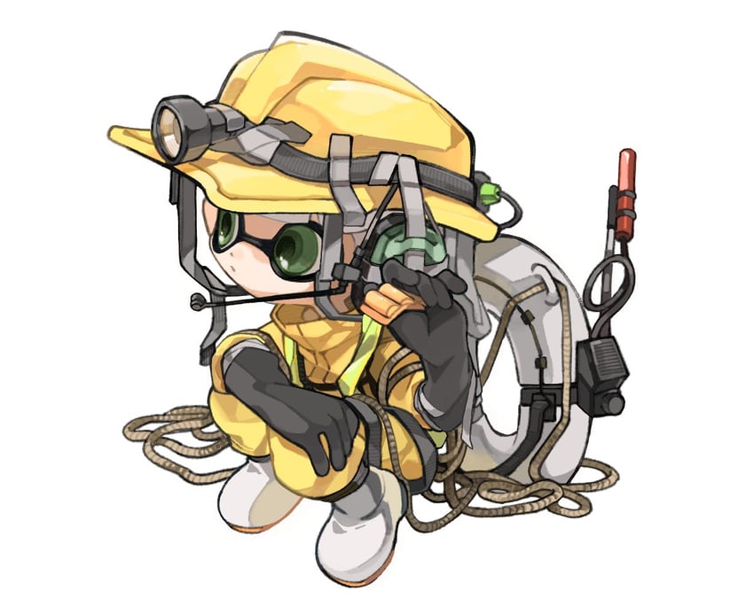 inkling player character and inkling boy (splatoon and 1 more) drawn by spl8ya