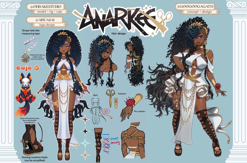 anarkee (indie virtual youtuber) drawn by dizim, ohdake_studio, and the_chade