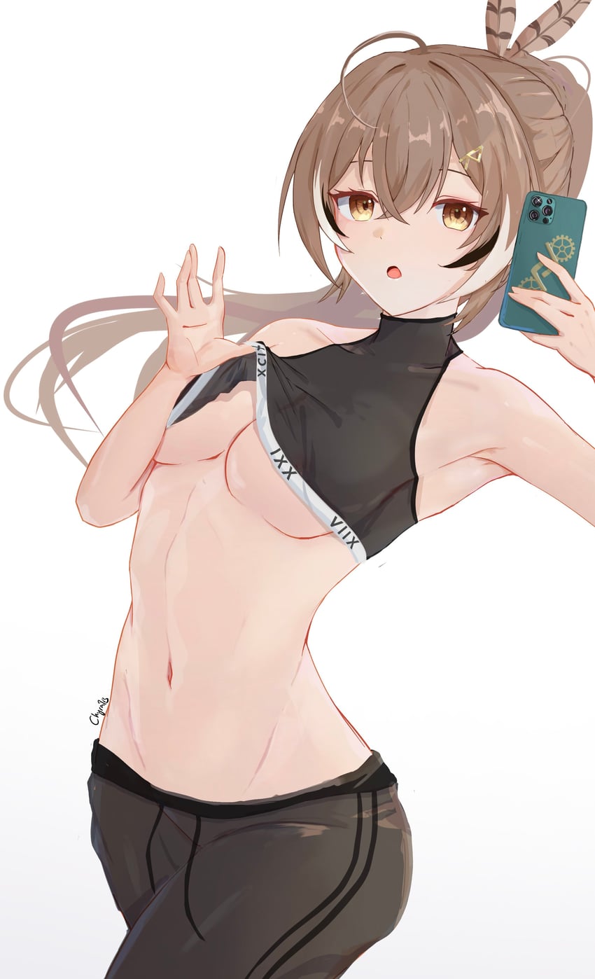 nanashi mumei (hololive and 1 more) drawn by chyraliss