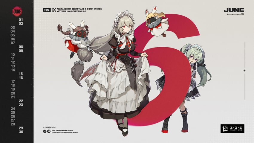 corin wickes, alexandrina sebastiane, drusilla, and anastella (zenless zone zero)