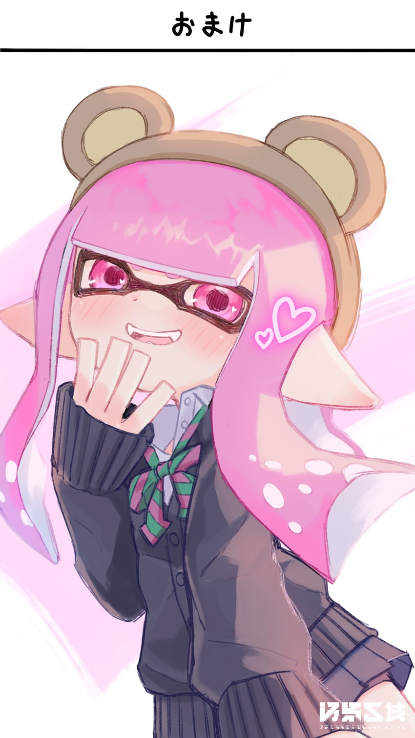 inkling player character and inkling girl (splatoon and 1 more) drawn by osen_kuiki