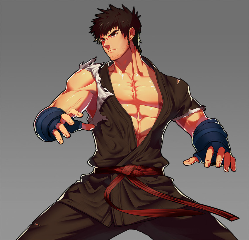 male fighter and male grappler (dungeon and fighter) drawn by lvlv