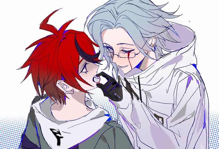 aotsuki eito and sumino takumi (the hundred line -last defense academy-) drawn by binxngchng1