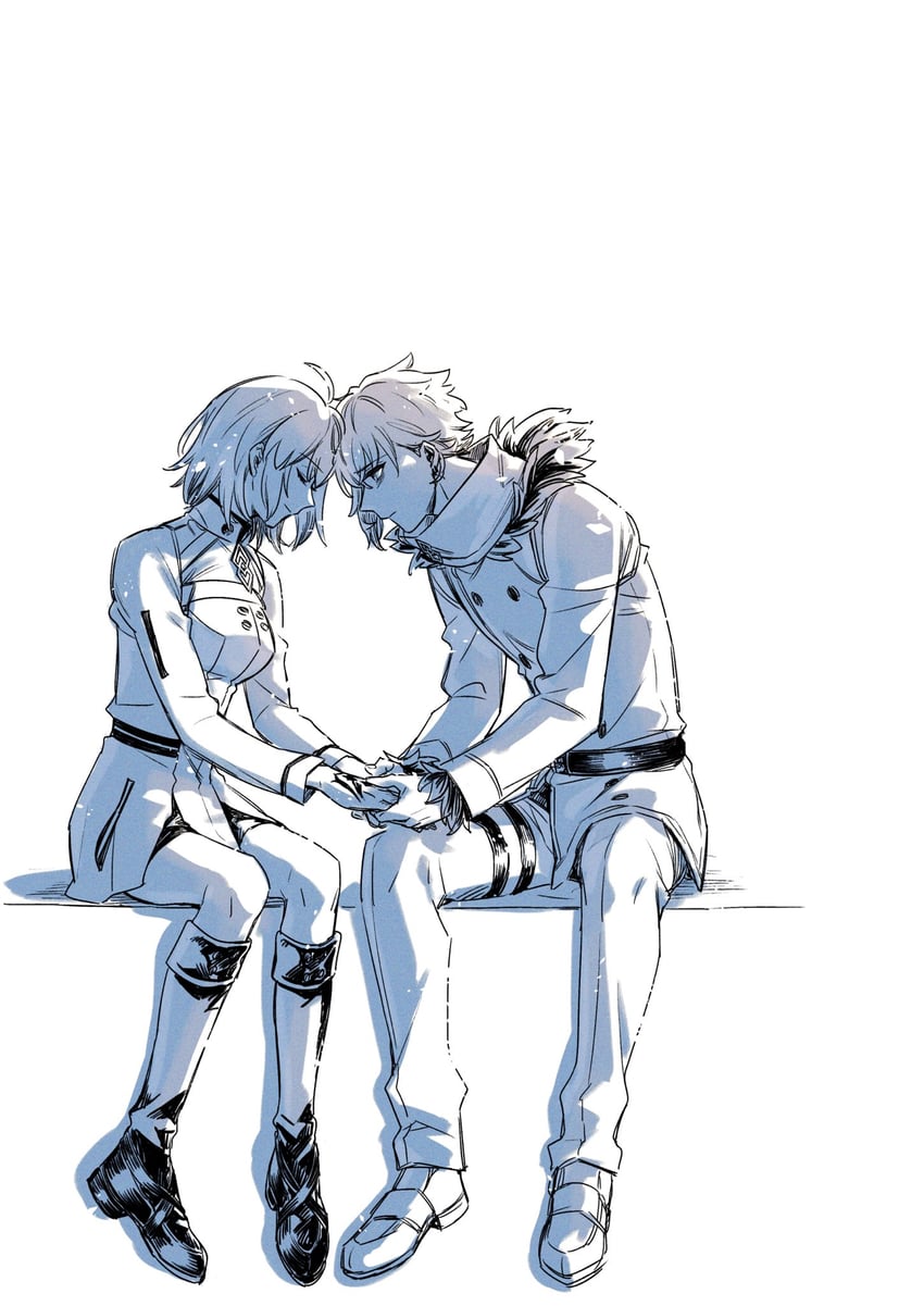 fujimaru ritsuka and kadoc zemlupus (fate and 1 more) drawn by nemu24i