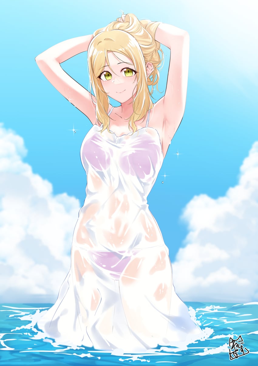 ohara mari (love live! and 1 more) drawn by akira_miku_ver