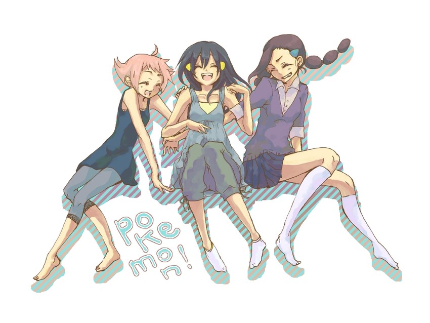 dawn, candice, and maylene (pokemon and 1 more) drawn by licoly