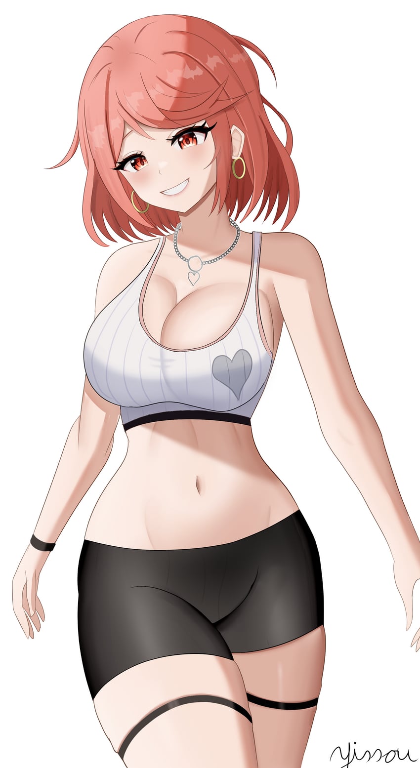 pyra (xenoblade chronicles and 2 more) drawn by yissou_art