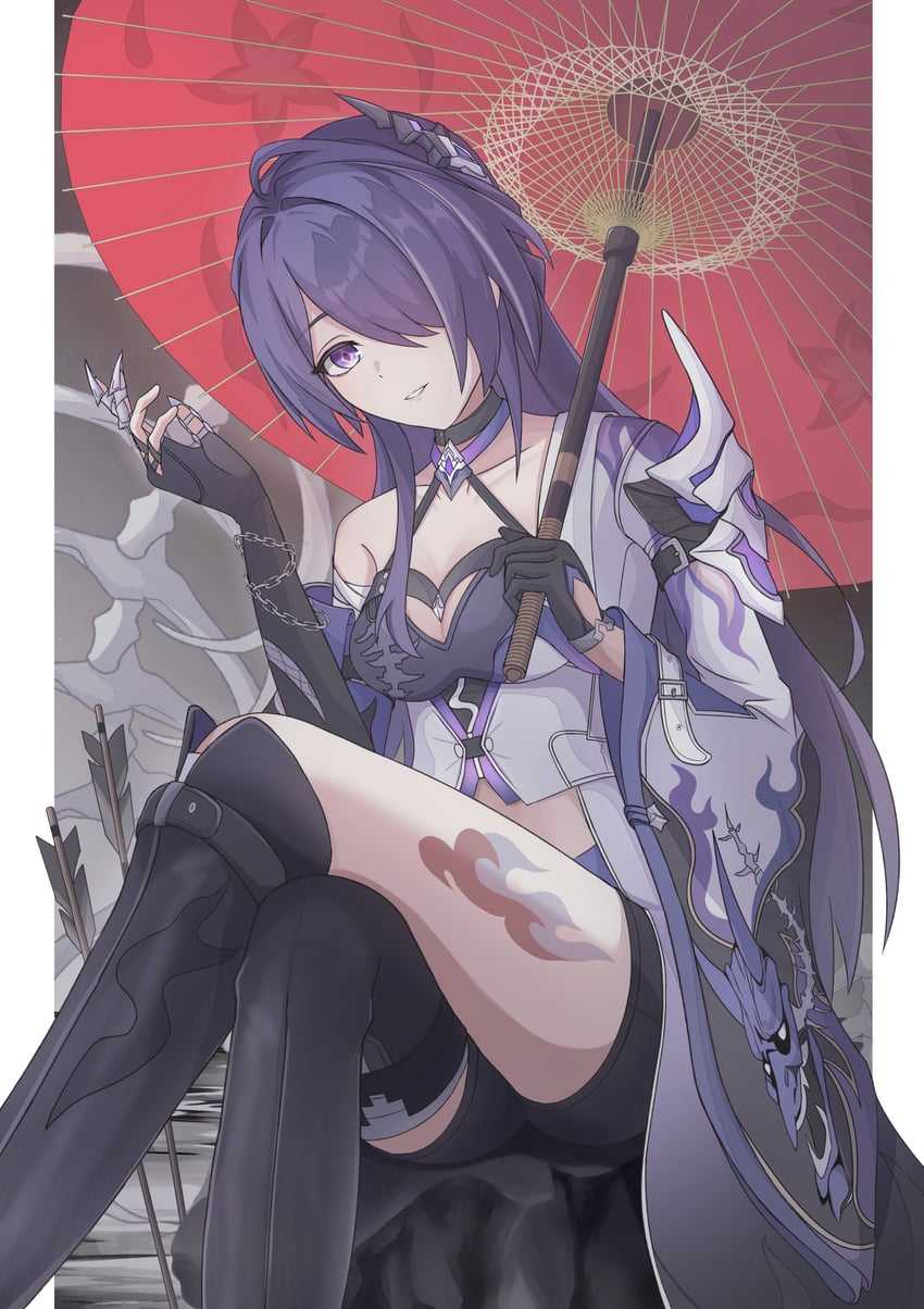 acheron (honkai and 1 more) drawn by hanabi_(hanabi_0333)
