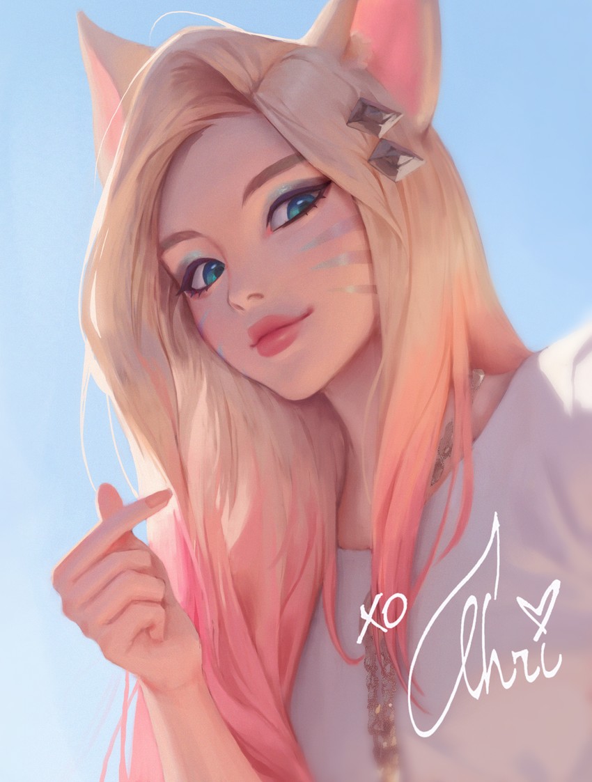 ahri and k/da all out ahri (league of legends) drawn by charles_(106858)
