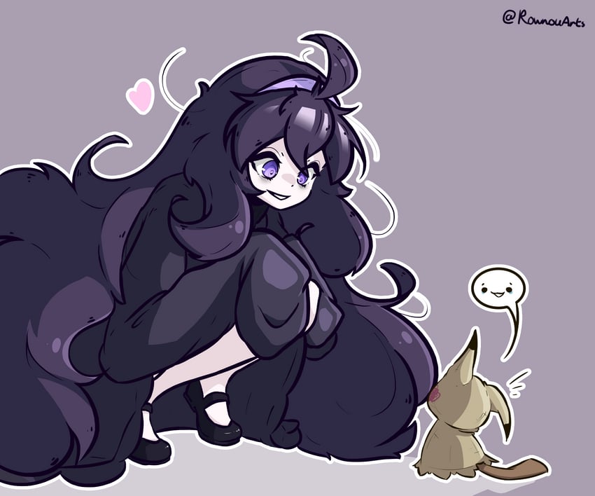 hex maniac and mimikyu (pokemon and 1 more) drawn by rownou