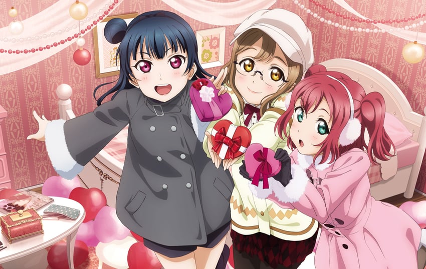 tsushima yoshiko, kunikida hanamaru, and kurosawa ruby (love live! and 1 more)