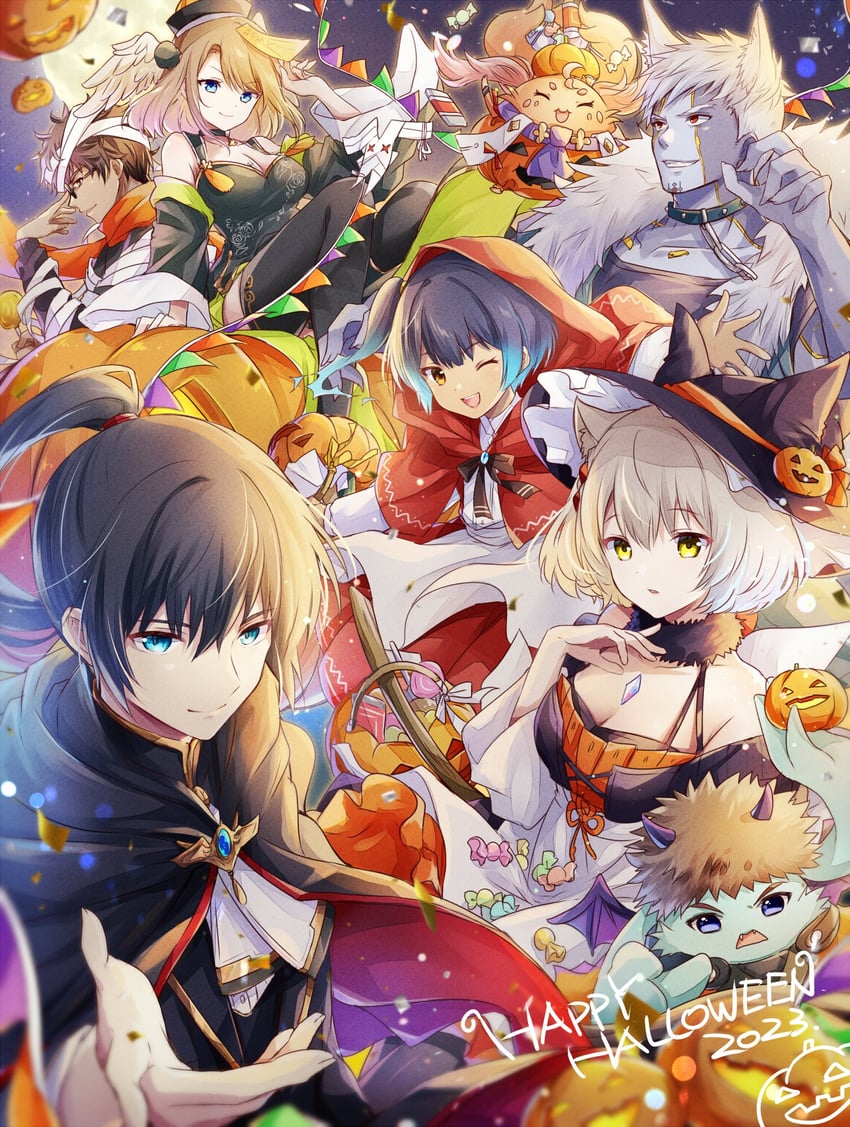 mio, eunie, sena, noah, taion, and 3 more (xenoblade chronicles and 1 more) drawn by ui_frara