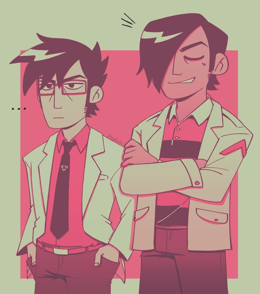 gideon graves and matthew patel (scott pilgrim and 1 more) drawn by skycaelo