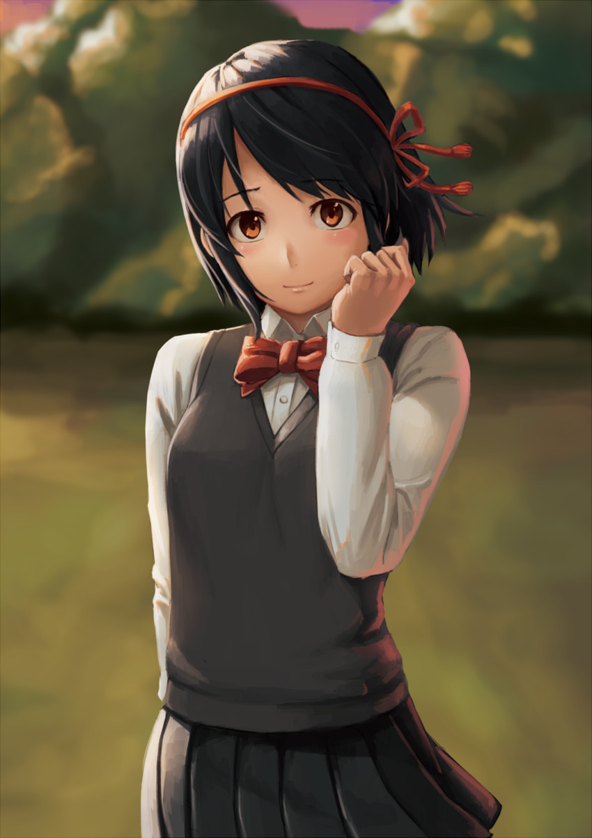 miyamizu mitsuha (kimi no na wa.) drawn by ranma_(kamenrideroz)
