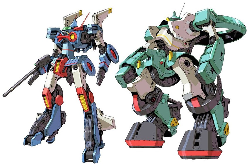 xabungle and walker gallia (sentou mecha xabungle and 1 more) drawn by funbolt