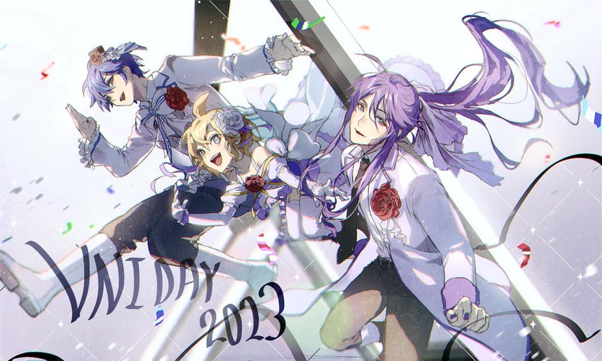 kagamine len, kaito, and kamui gakupo (vocaloid) drawn by bsgkstnals03