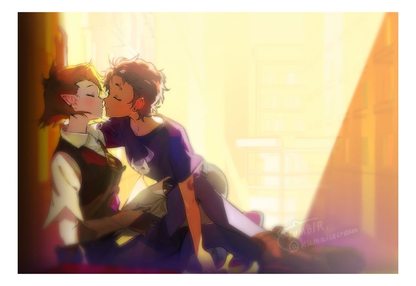 luz noceda and amity blight (the owl house) drawn by kuma20151225