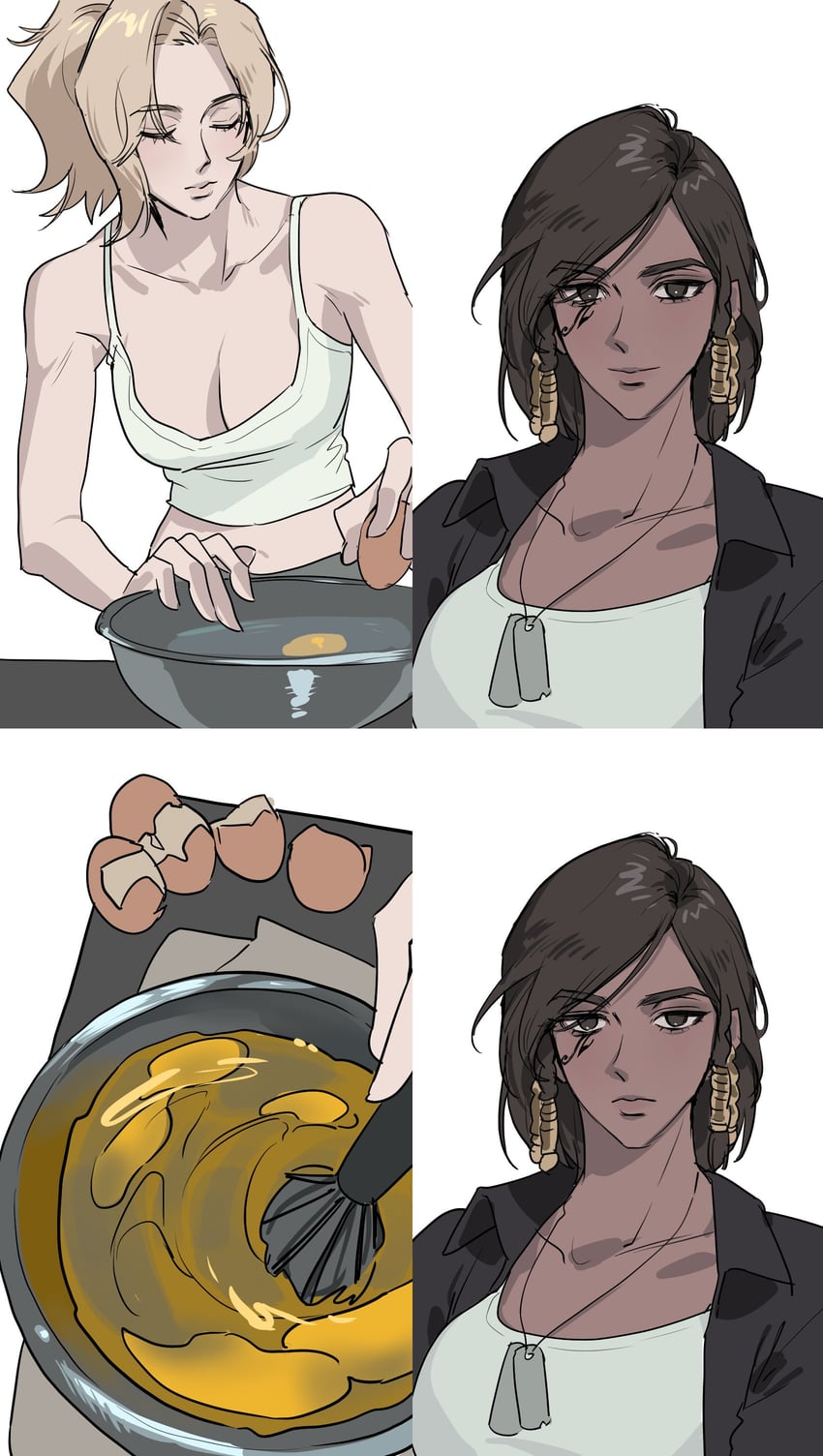 mercy, pharah, and aviator pharah (overwatch) drawn by baekryang
