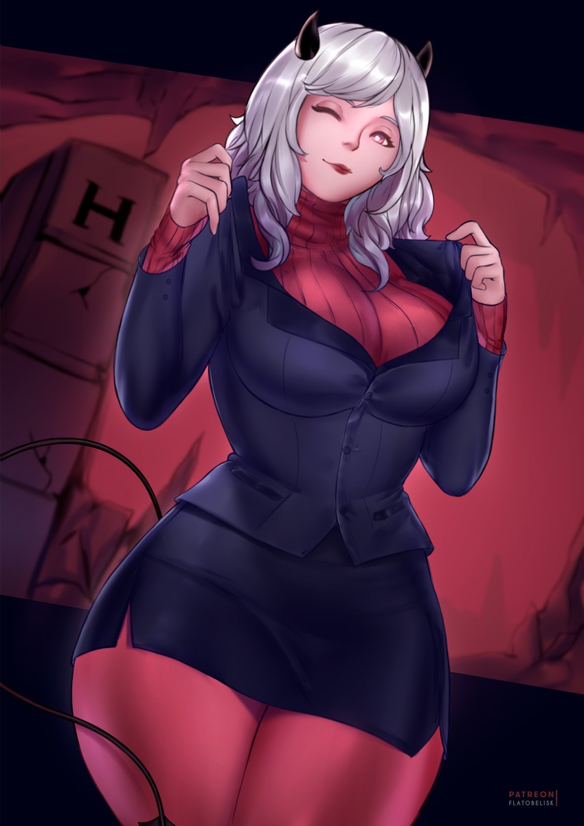 modeus (helltaker) drawn by flat_obelisk