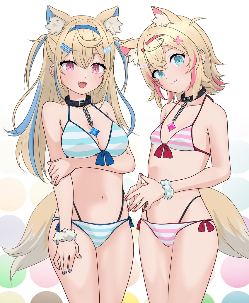 fuwawa abyssgard and mococo abyssgard (hololive and 1 more) drawn by fujimaroni