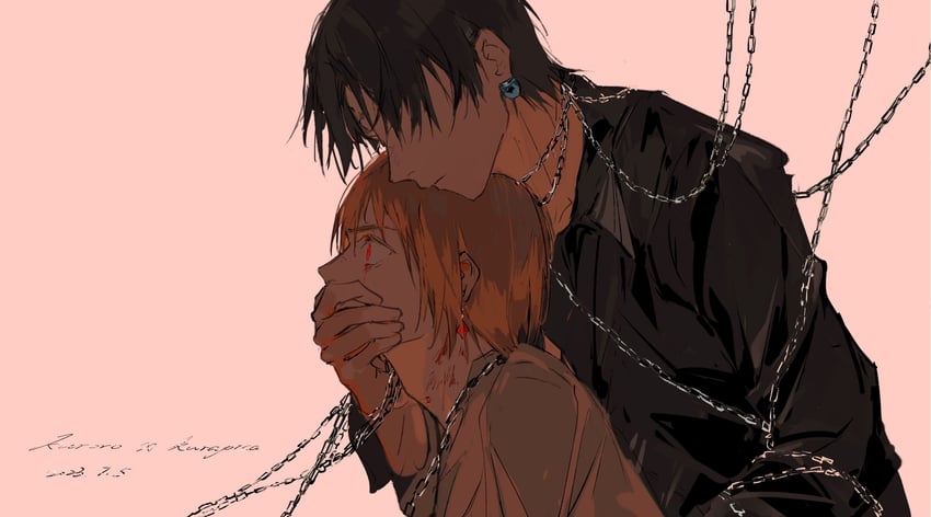 kurapika and chrollo lucilfer (hunter x hunter) drawn by mei_ren