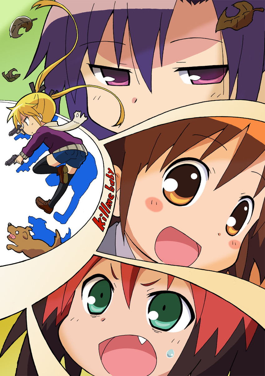 sonya, oribe yasuna, goshiki agiri, and unused character (kill me baby) drawn by komagoma