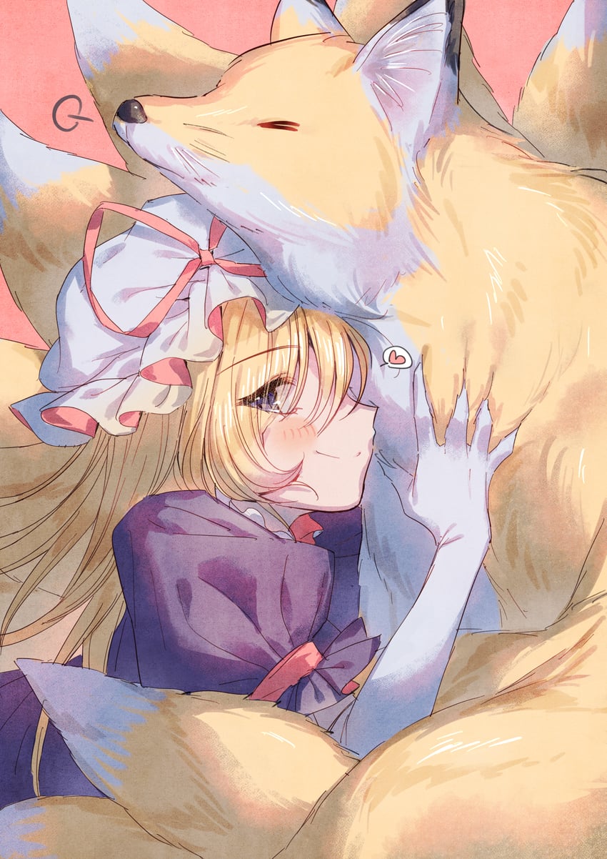 yakumo yukari and yakumo ran (touhou) drawn by masanaga_(tsukasa)