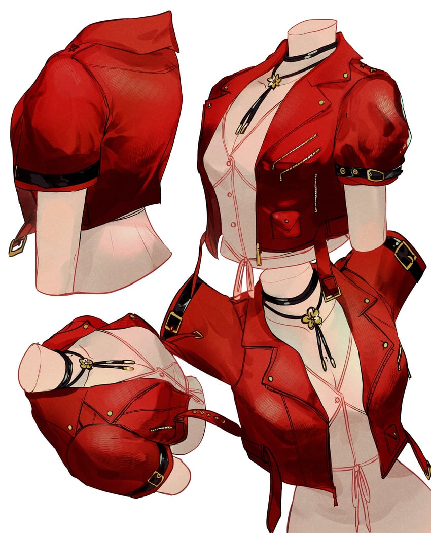aerith gainsborough (final fantasy and 2 more) drawn by sera_(serappi)