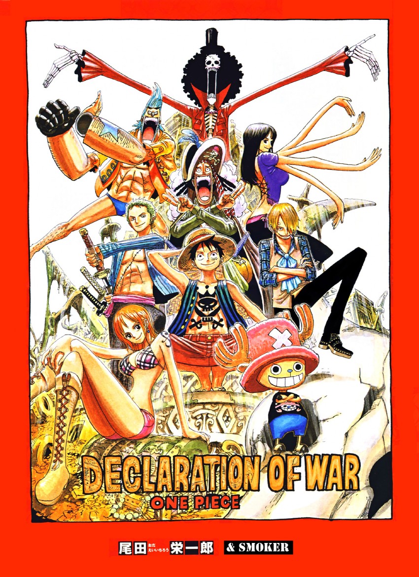 nami, monkey d. luffy, nico robin, roronoa zoro, sanji, and 4 more (one piece) drawn by oda_eiichirou