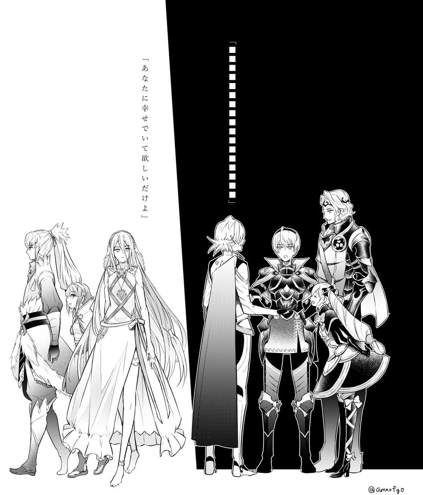 azura, male corrin, elise, takumi, sakura, and 2 more (fire emblem and 1 more) drawn by amao_miyuki