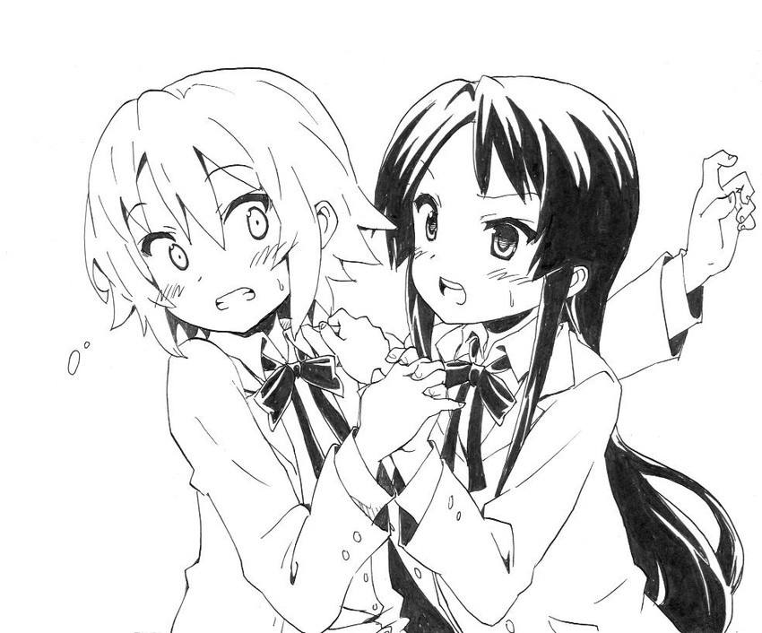akiyama mio and tainaka ritsu (k-on!) drawn by nome_(nnoommee)