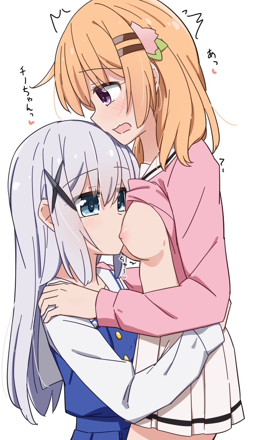 kafuu chino and hoto cocoa (gochuumon wa usagi desu ka?) drawn by miruzawa_akechi