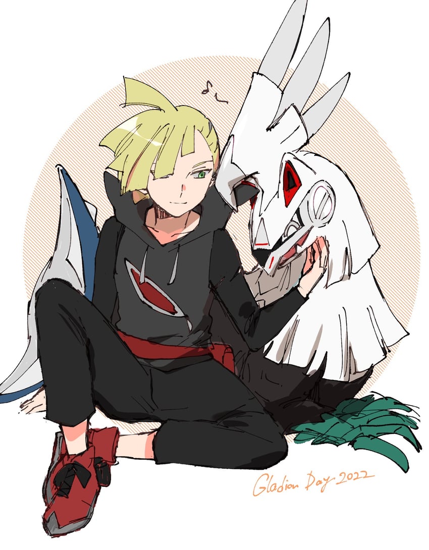 gladion and silvally (pokemon and 1 more) drawn by hinata_(ryohinata)