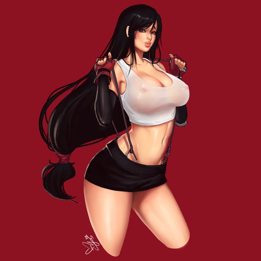 tifa lockhart (final fantasy and 1 more) drawn by faire_yang