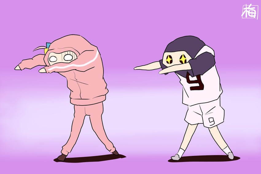 gotoh hitori and kita ikuyo (bocchi the rock! and 1 more) drawn by kairakuen_umenoka
