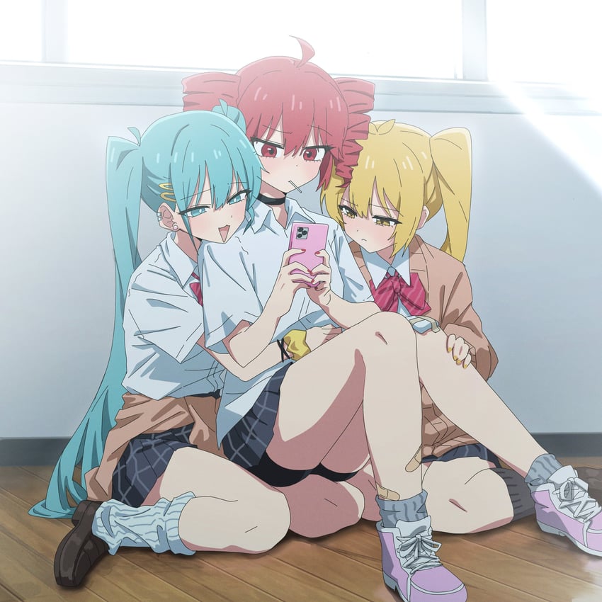 hatsune miku, kasane teto, and akita neru (vocaloid and 3 more) drawn by pan_(ryu)