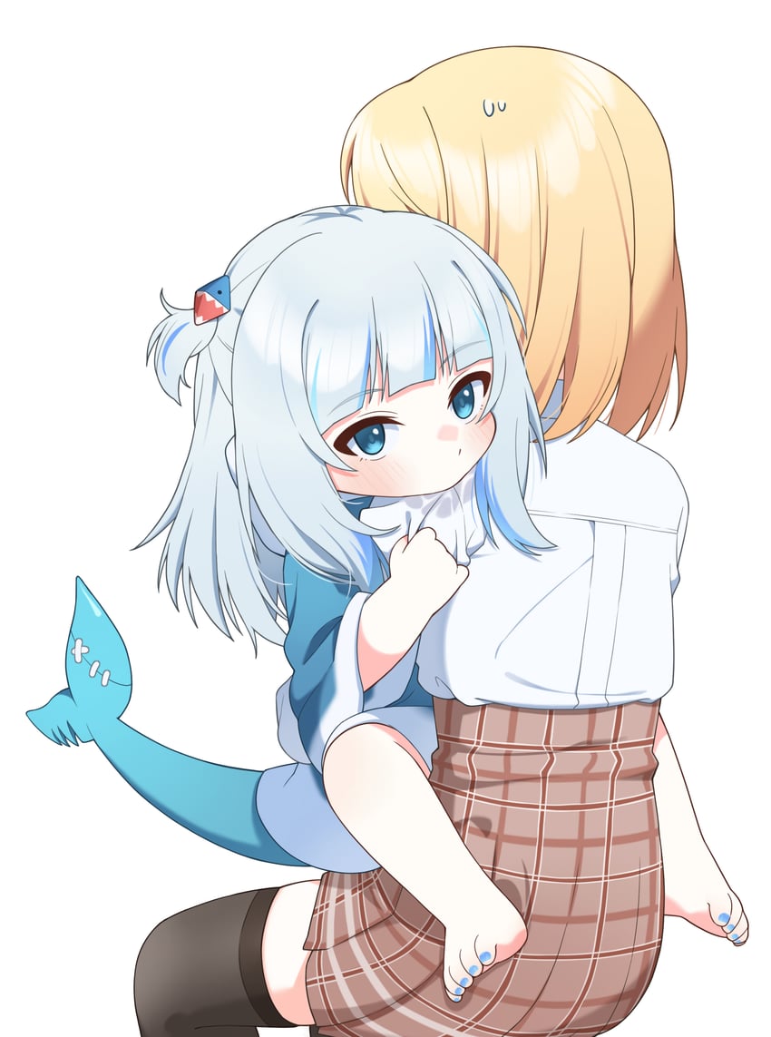 gawr gura and watson amelia (hololive and 1 more) drawn by ugaaaa1