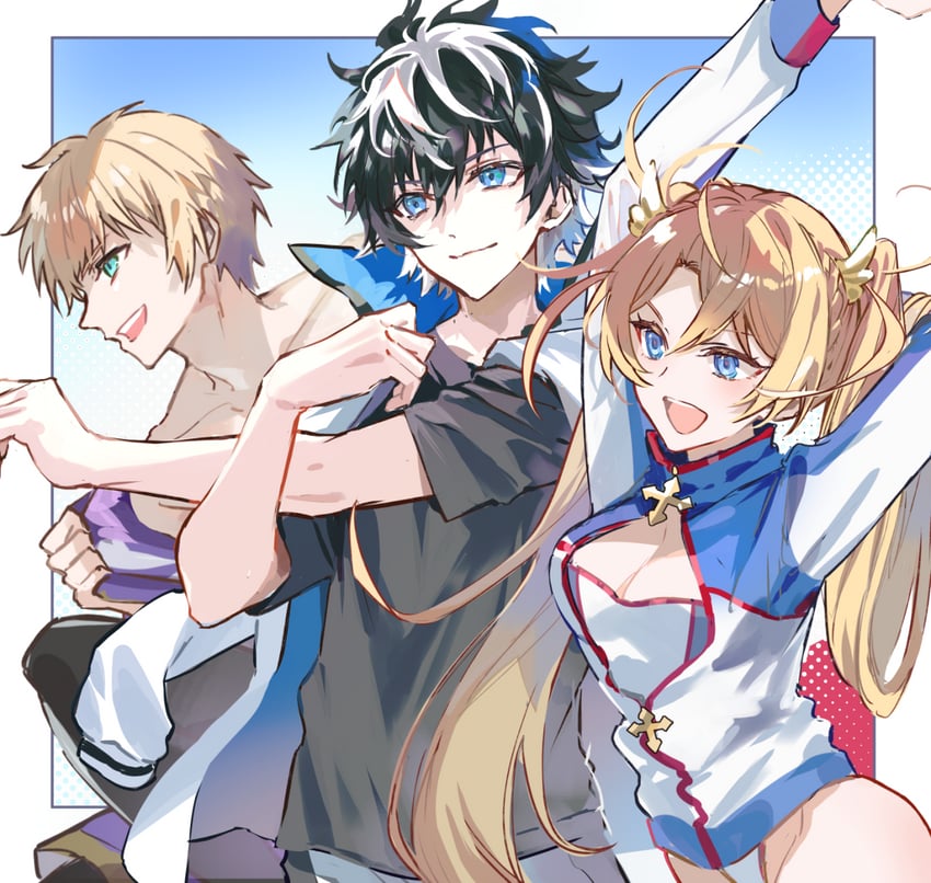 bradamante, charlemagne, and roland (fate and 1 more) drawn by poppoman