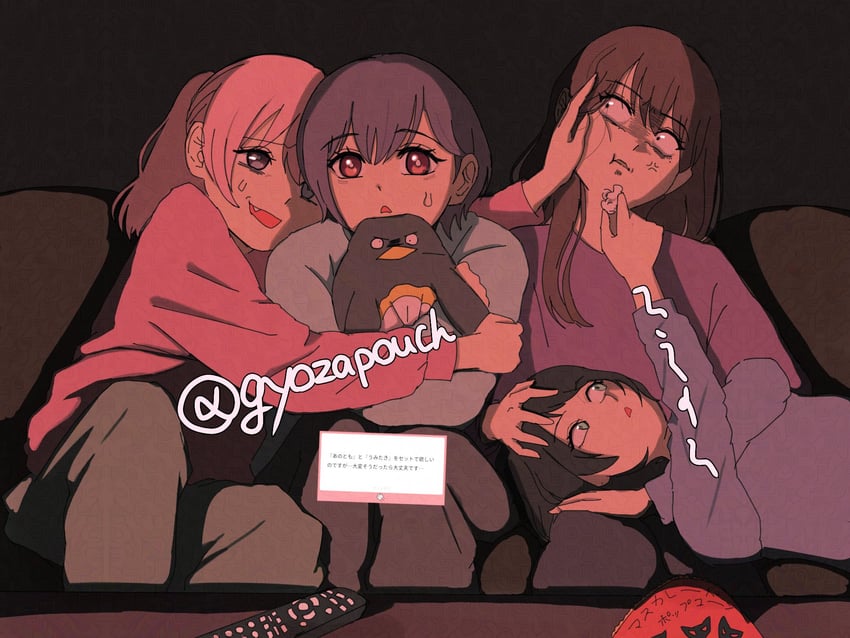 chihaya anon, shiina taki, yahata umiri, and takamatsu tomori (bang dream! and 2 more) drawn by gyozapouch