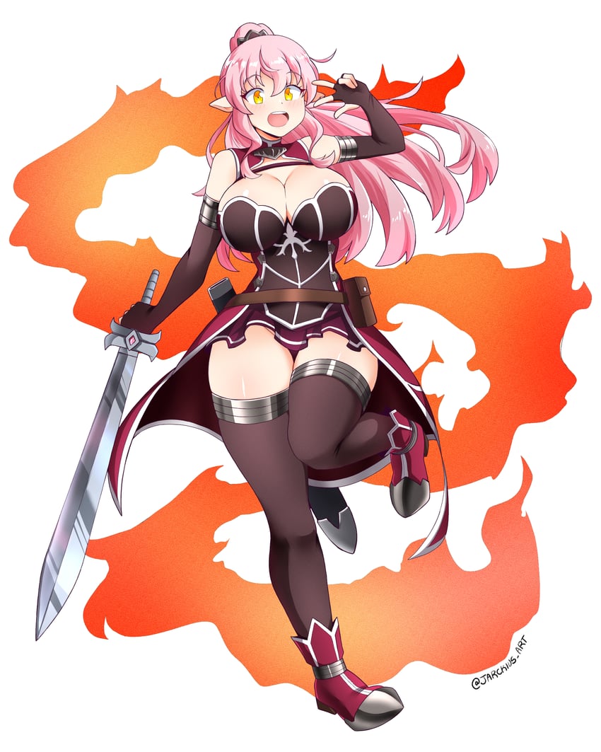 ariane glenys maple (gaikotsu kishi-sama tadaima isekai e odekake-chuu) drawn by jarckius